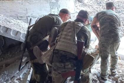 Un usuario compartió presuntas imágenes de cómo quedó el cuartel de las fuerzas Wagner en el Donbass
