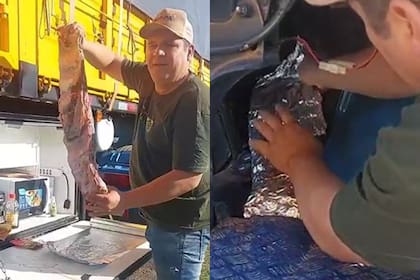 Un usuario de TikTok creó un método para cocinar la carne en un caño de escape
Foto: TIKTOK / @carlosaranda598