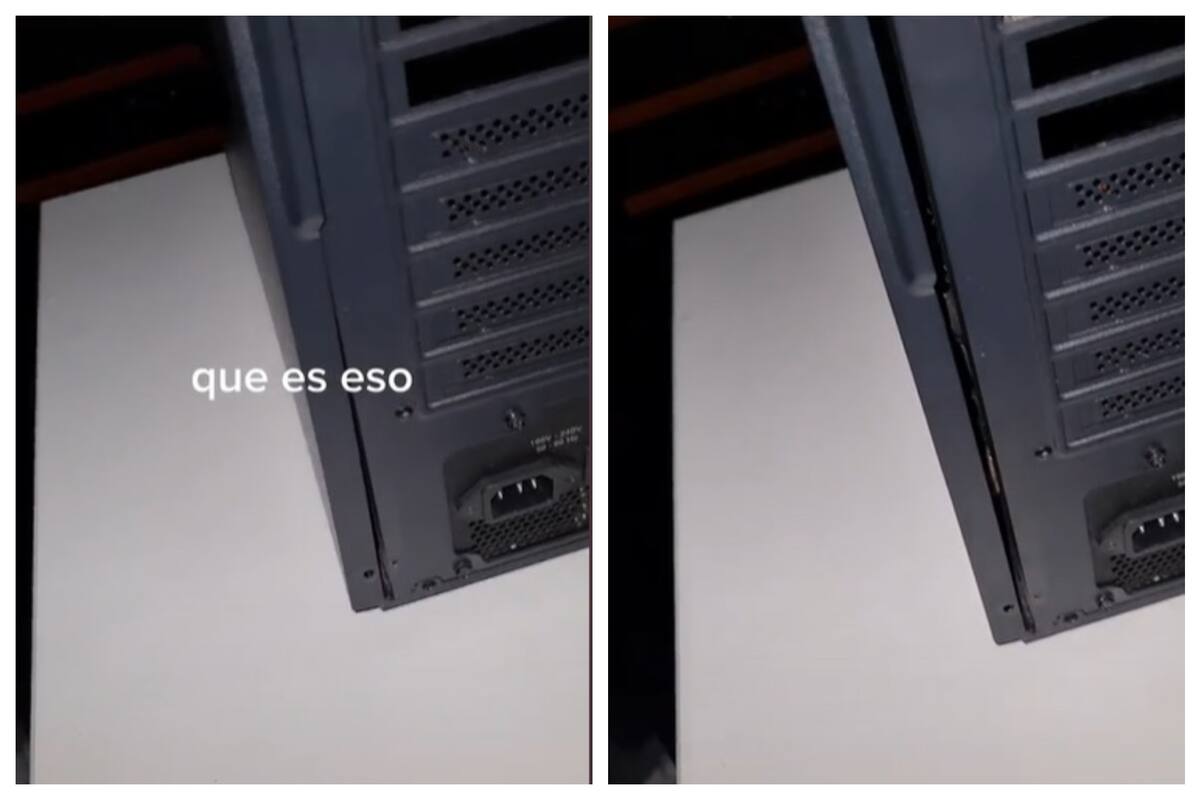 Un usuario de TikTok encuentra algo desagradable al descubrir la falla de su computadora (Fuente: TikTok/@kevinsilva186)