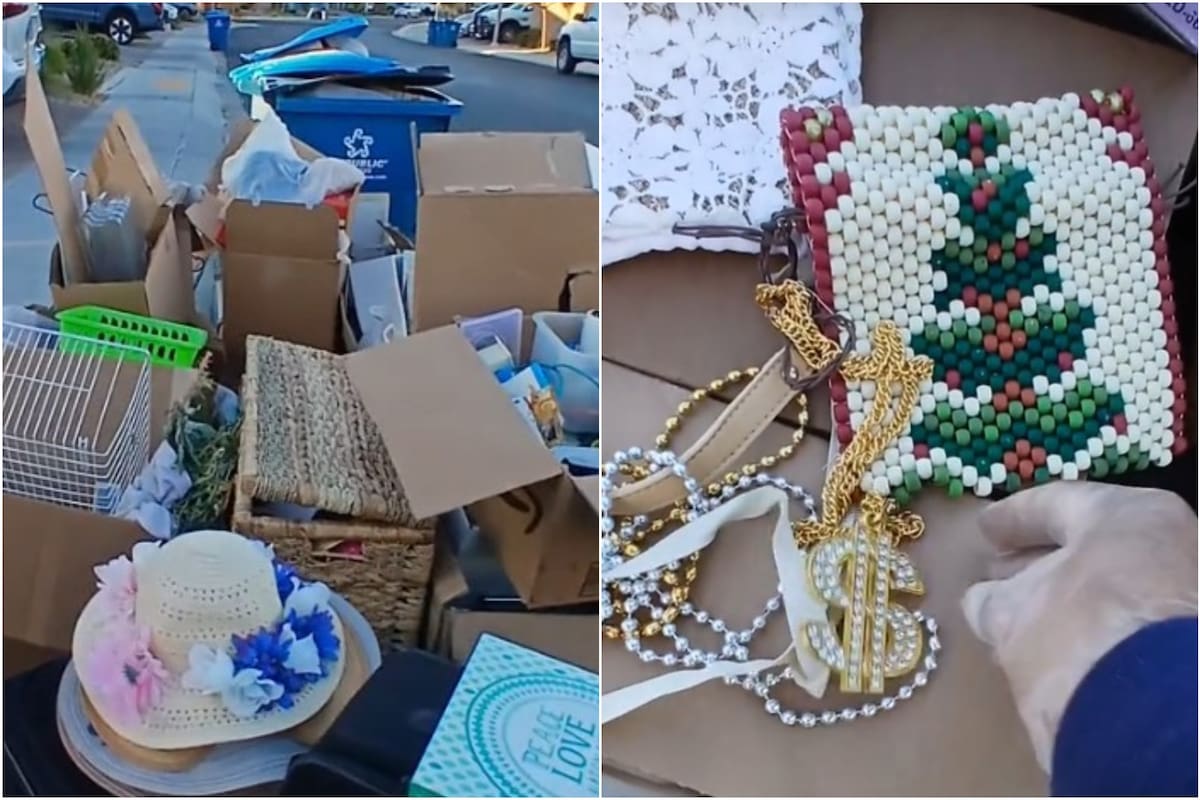 Un usuario de TikTok ha ganado popularidad en la plataforma por mostrar lo que muchos estadounidenses tiran a la basura