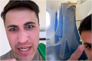 Un usuario de TiktTok reprodujo la canción de Titanic abordo del avión y cuando se dio cuenta de su compañera de asiento se quedó sin palabras