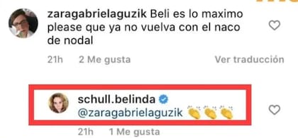 Un usuario en Instagram llamo "naco" a Christian Nodal y la madre de Belinda le respondió con empatía (Crédito: Instagram/@schull.belinda)