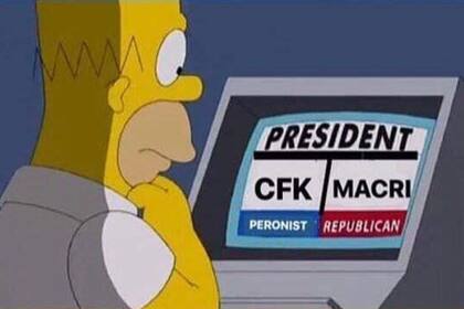Un usuario imaginó cómo votarían los habitantes más célebres de Springfield en la elección argentina