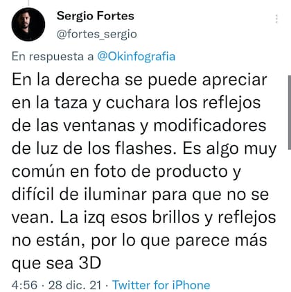 Un usuario indicó que la fotografía real era la del costado derecho