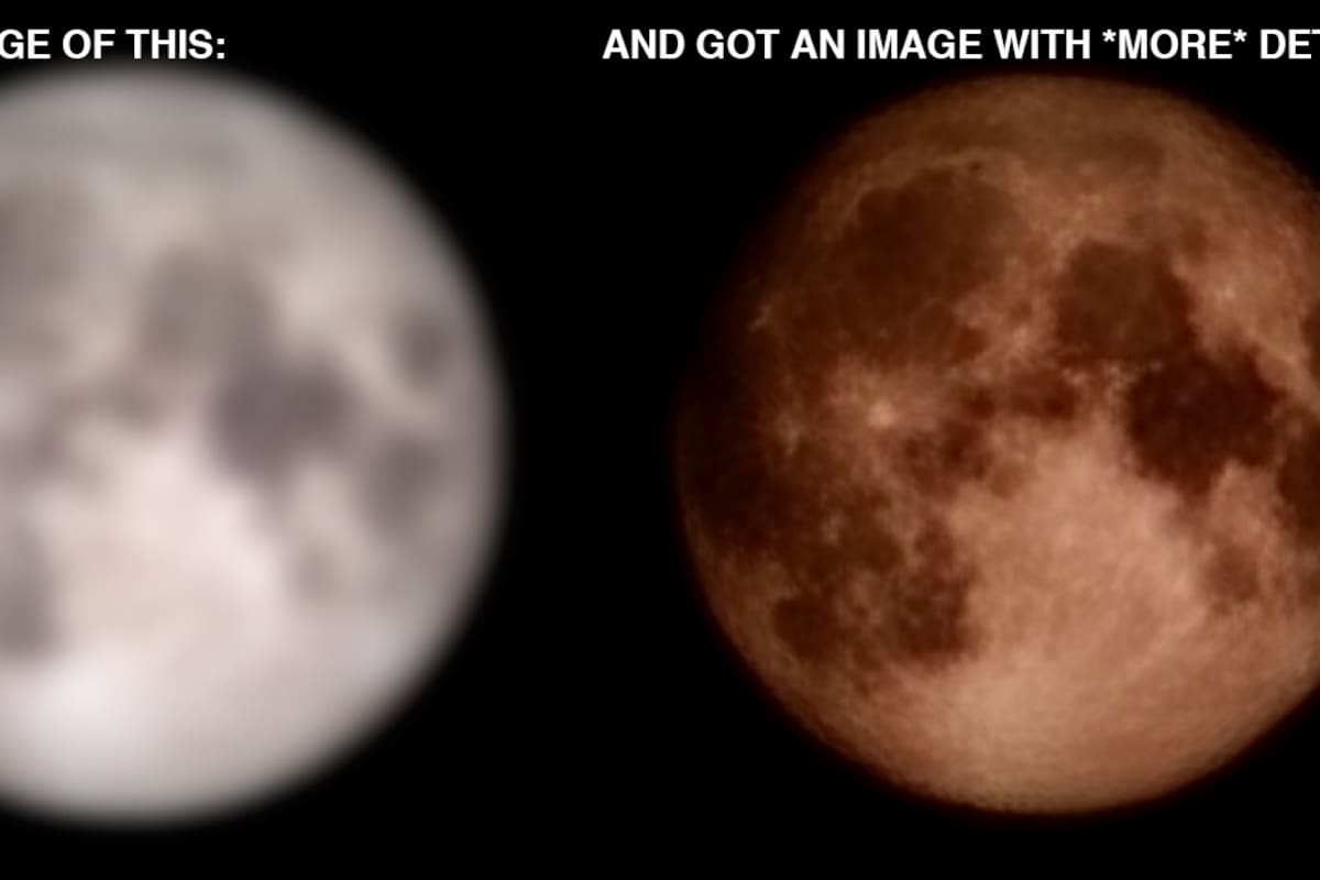 Un usuario publicó en Reddit una comparativa que muestra cómo su teléfono Samsung "reconstruyó" la imagen de la Luna, y acusó a la compañía de falsear la foto; Samsung respondió explicando cómo logra la nitidez de nuestro satélite en la imagen
