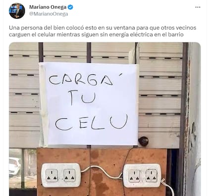 Un vecino de Avellaneda tuvo un emotivo gesto en medio de los cortes de luz