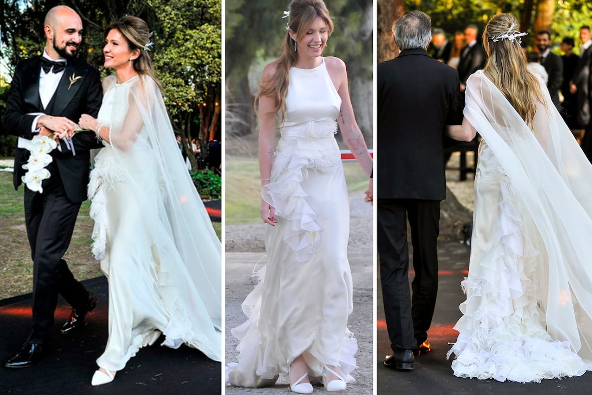 Un vestido con la firma de Fabián Zitta. El look de la novia de Abel Pintos, Mora Calabrese, para uno de los momentos más importantes que vivió la pareja