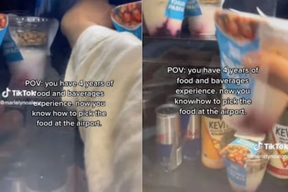 Un video causó debate sobre qué alimentos elegir en un aeropuerto