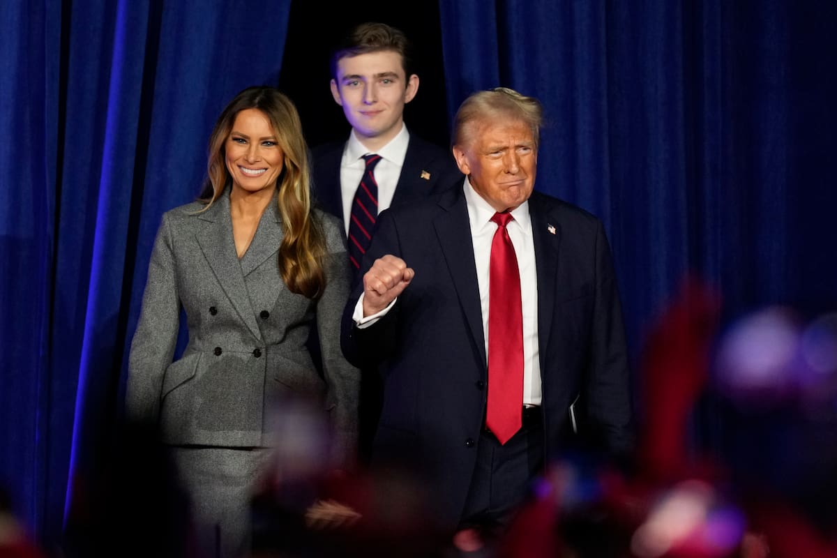 Un video difundido por un medio estatal iraní colocó a Barron Trump, el hijo menor del presidente de Estados Unidos, en el centro de una nueva y directa amenaza contra la seguridad de la familia presidencia (Foto AP/Alex Brandon).
