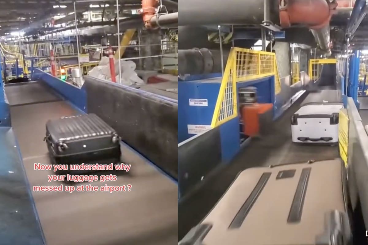 Un video exhibe qué es lo que pasa con las valijas documentadas en un aeropuerto