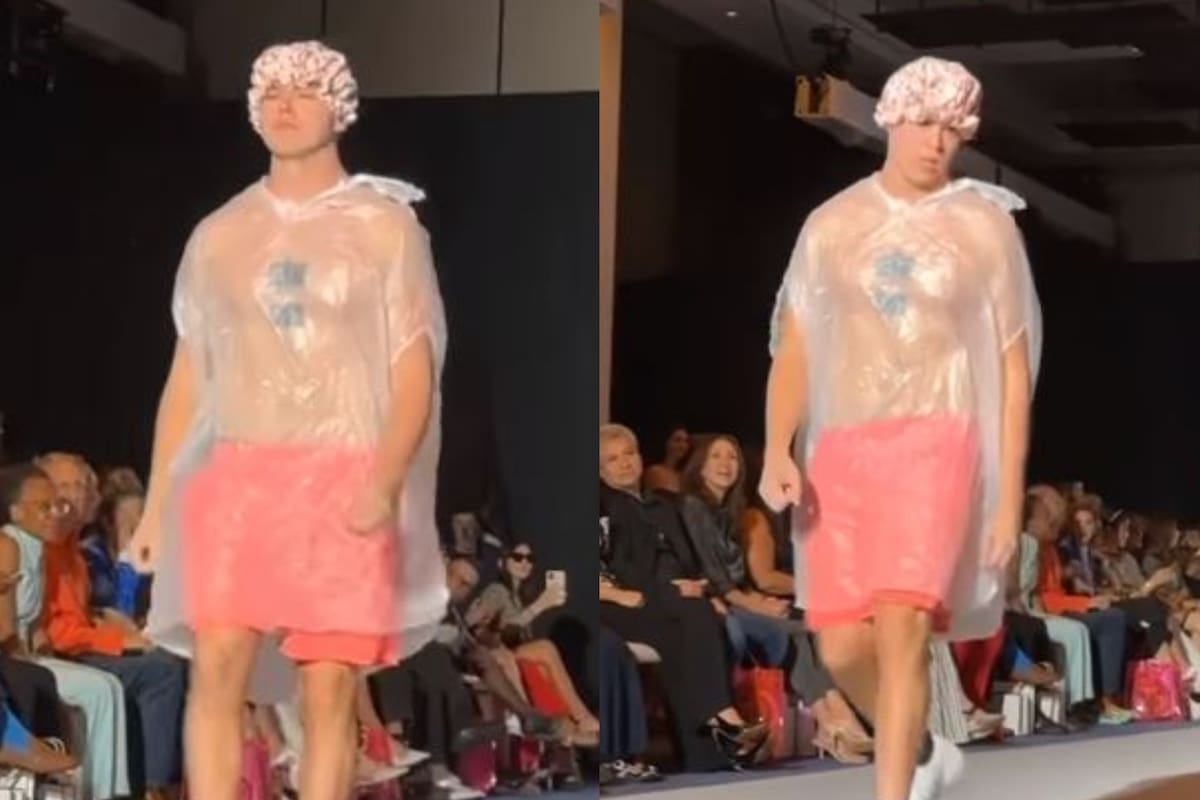 Un youtuber irrumpió en un desfile de moda y fue echado por el personal de seguridad