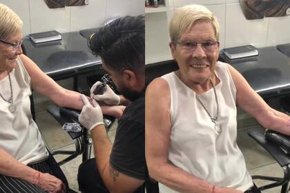 Una abuela se hizo su primer tatuaje a los 80 años: se lo dedicó a Julián Álvarez