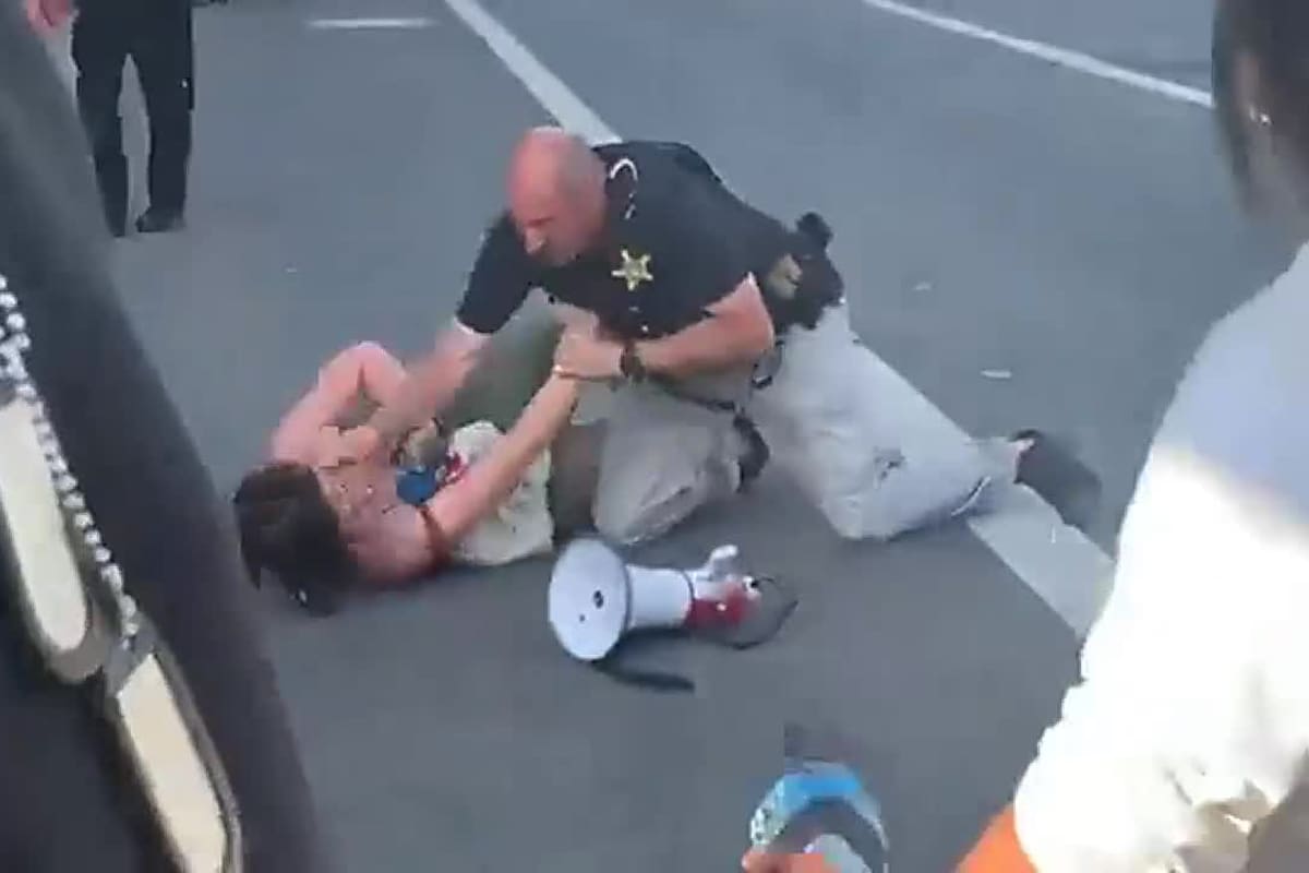 Una activista presuntamente a favor del aborto fue violentamente detenida por un agente de Policía, perteneciente al Servicio Secreto de Estados Unidos, tras acercase demasiado al auto que transportaba a Joe Biden. El presidente de los Estados Unidos se encuentra en Los Ángeles con motivo en la Cumbre de las Américas