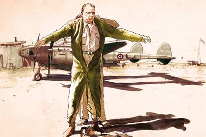 Una acuarela del documental "Antoine de Saint-Exupéry, el último romántico", de la francesa Marie Brunet-Debaines