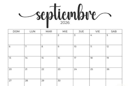 Una alternativa para agendar los eventos de septiembre