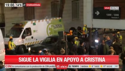 Una ambulancia del SAME de la Provincia de Buenos Aires en Recoleta
