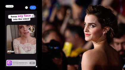 Una app de deepfakes usó en marzo último el rostro de la actriz Emma Watson para promocionar su plataforma