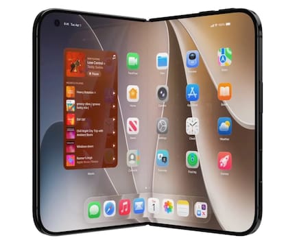 Una aproximación de cómo podría verse el iPhone Ultra, el primer smartphone plegable de Apple