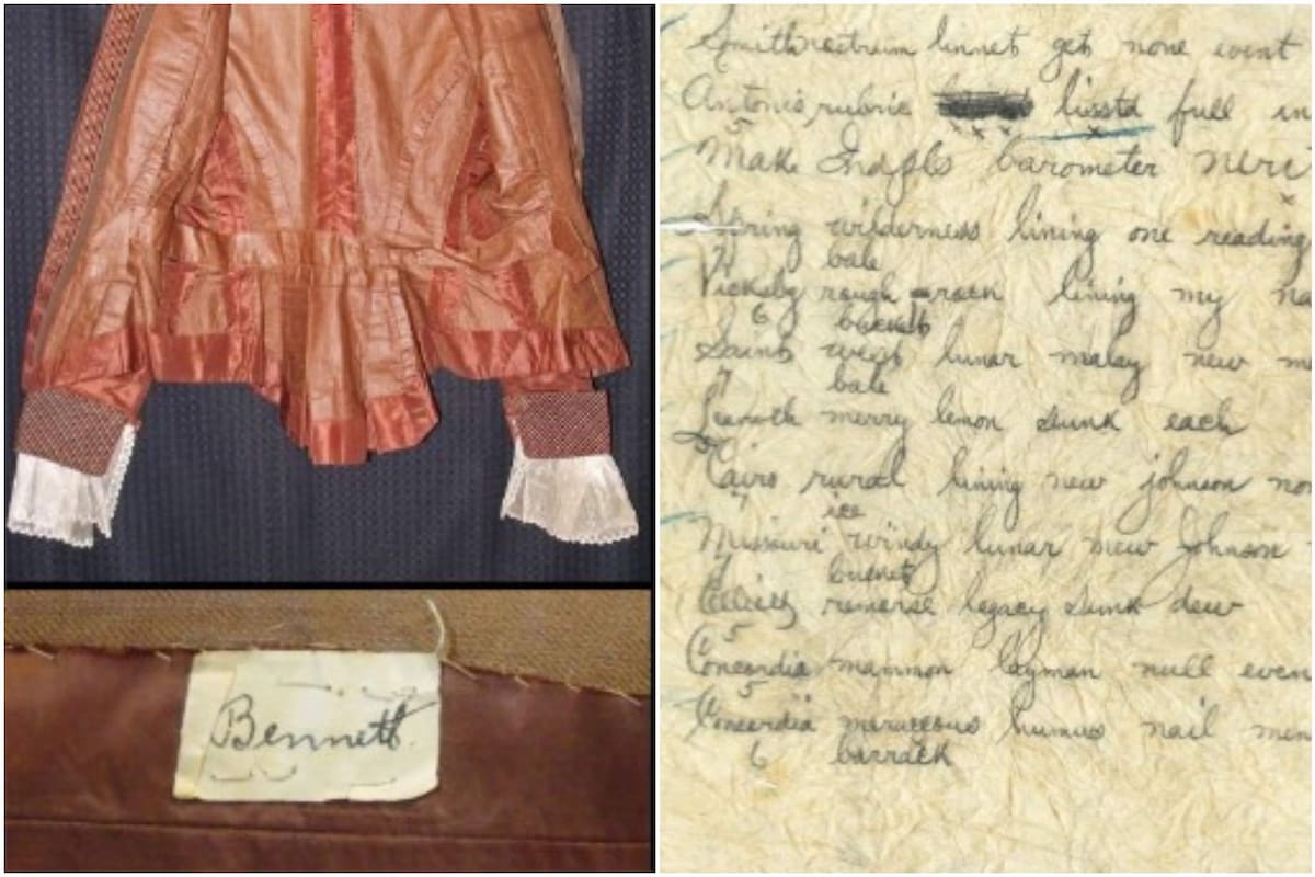 Una arqueóloga compró un vestido del siglo pasado y descubrió un gran misterio