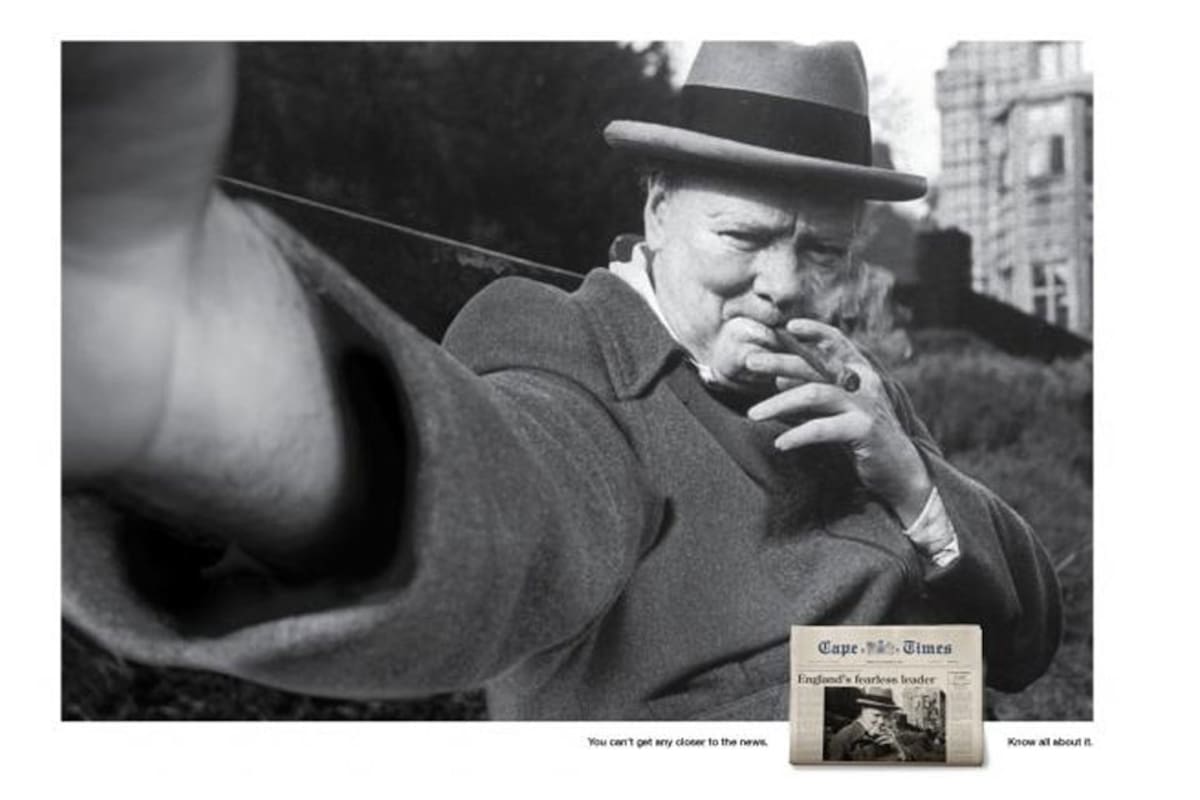 Una autofoto de Winston Churchill