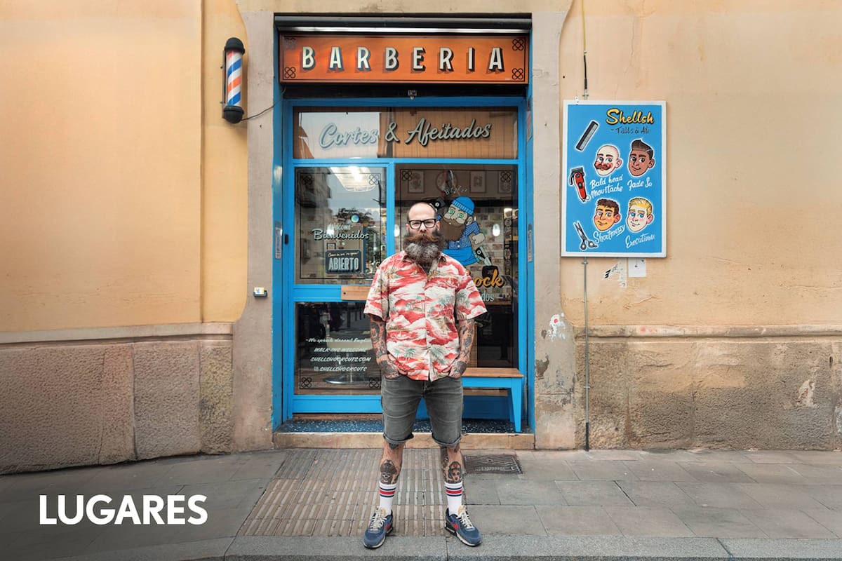 Una barbería en el barrio de Gràcia.