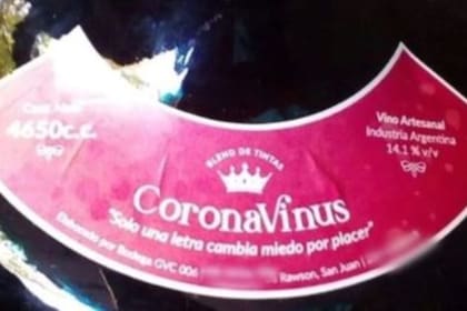 Una bodega de San Juan lanzó una damajuana etiquedada como "coronavinus" y es furor
