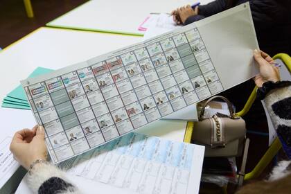 Una boleta única de papel utilizada en Mendoza