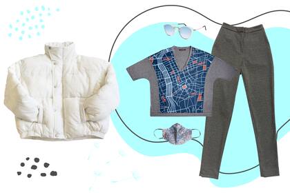 Una buena campera permite que abajo uses materiales más livianos, perfectos para interior