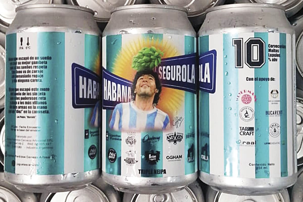 Una buena idea: probar la flamante Habana y Segurola, una Triple NEIPA nacida en homenaje a Diego Maradona.