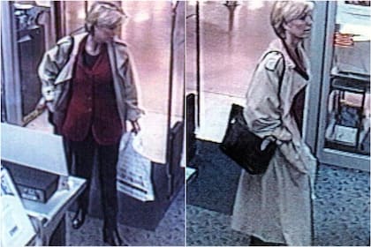 Una cámara de seguridad de un local captó a Jill Dando la mañana del 26 de abril de 1999, momentos antes de su muerte (Foto: Captura de video)
