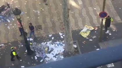 Una camioneta atropelló a varias personas en Barcelona