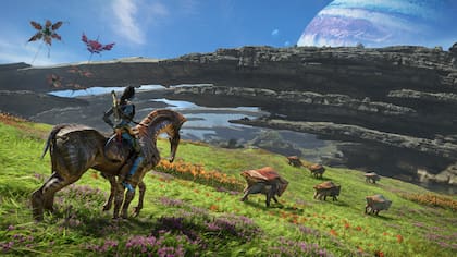 Una captura de Avatar: Frontiers of Pandora, que llega el jueves 7 de diciembre a las consolas de última generación y PC con Windows