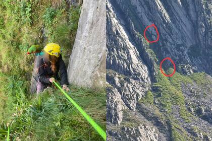 Una captura de pantalla de una imagen compartida en el grupo de Facebook (Organización de rescate de montaña del valle de Ogwen)