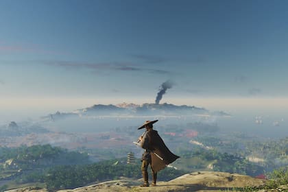 Una captura de pantalla del Ghost of Tsushima, que ya está disponible para la PlayStation 4 y PS4 Pro