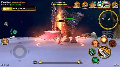 Una captura de pantalla del juego argentino Eterspire
