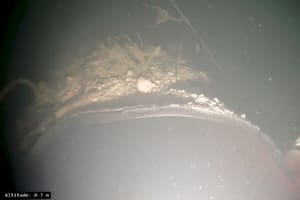 Una captura de video que muestra la destrucción en el gasoducto Nord Stream 2