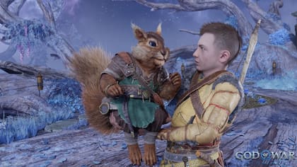 Una captura del God of War: Ragnarok en la PlayStation 5