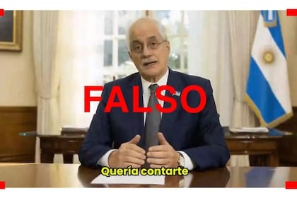 Una captura del video falso de Taiana