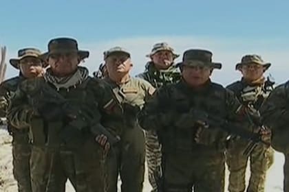 Una captura del video que difundió Venezuela con el ejercicio militar