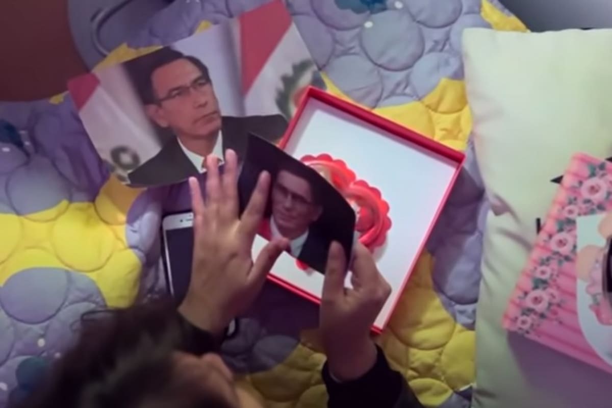 Una captura del video viral sobre el romance de Vizcarra