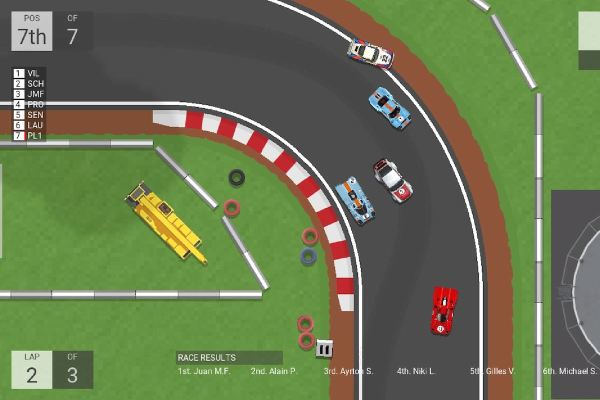 Una captura del videojuego argentino Pretend Cars Racing