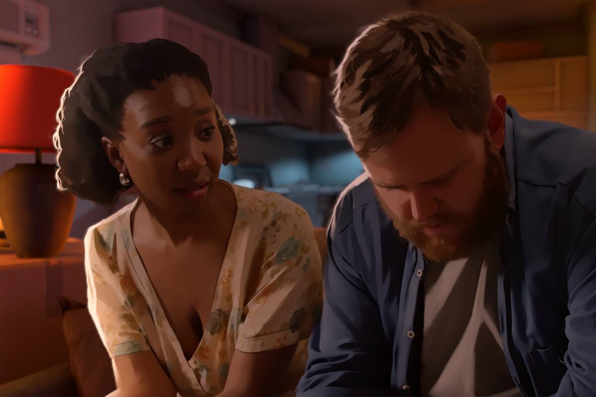 Una captura del videojuego As Dusk Falls