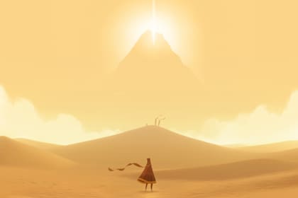 Una captura del videojuego Journey (viaje o travesía, en inglés)