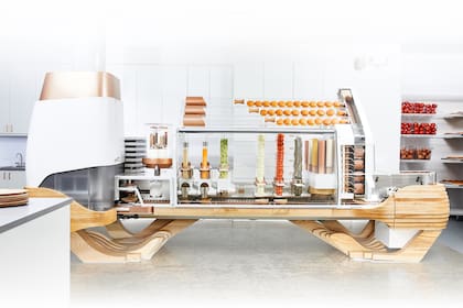 Una característica de los locales gastronómicos robotizados es que toda la elaboración y preparación es a la vista