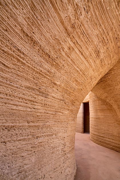 Una casa de barro en 3D y rápida de construir