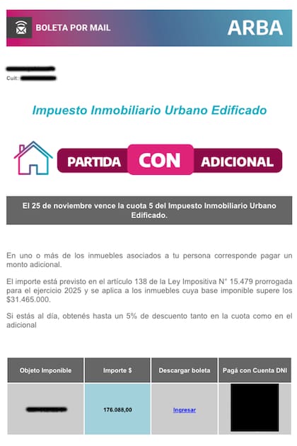 Una casa en San Isidro pagaba $92.677,90 y en la última boleta le llegó $176,088