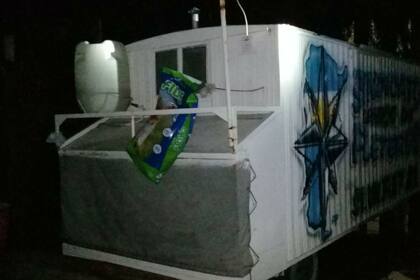 Una casilla de control que utilizaban los transportistas en la planta de Sea White