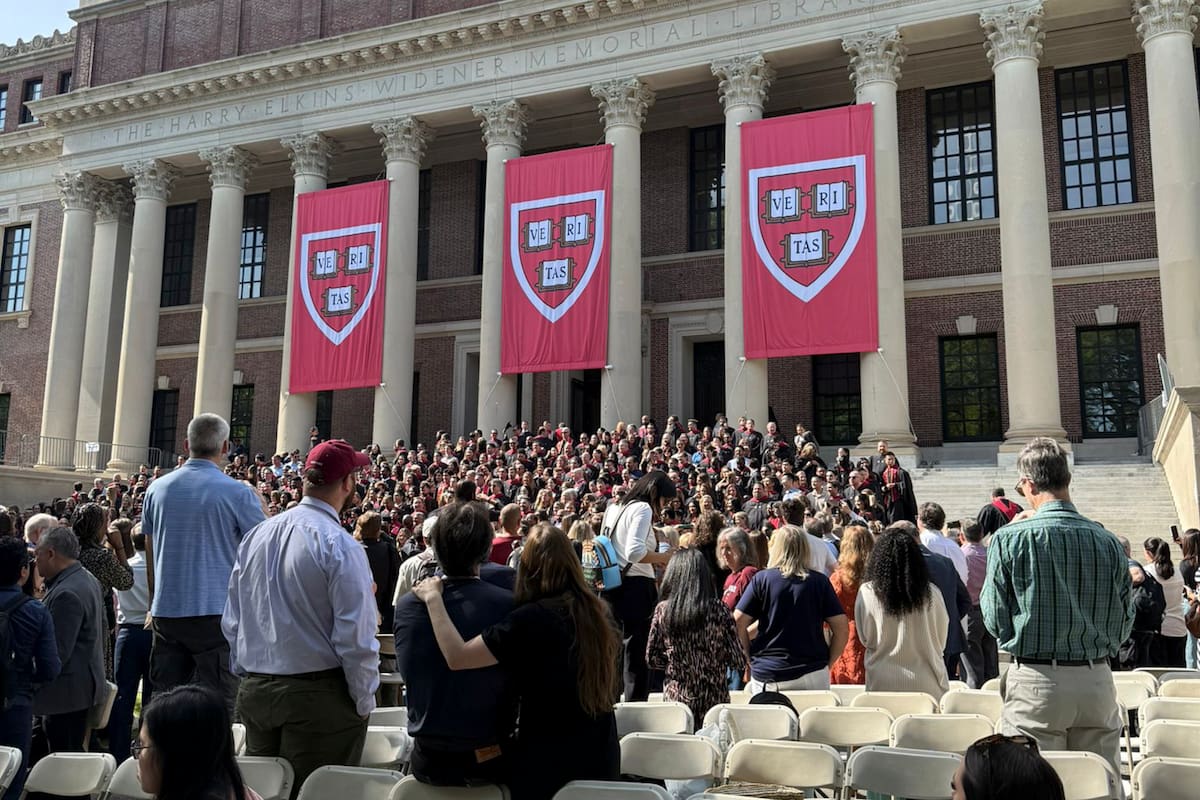 Una ceremonia en la Universidad de Harvard