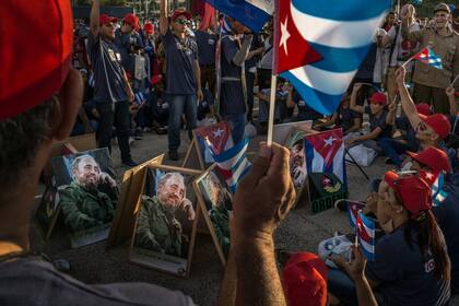 Una ceremonia en memoria a Fidel Castro en 2016 en Cuba