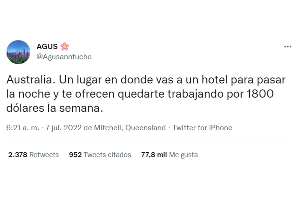 Una chica argentina viajó a Australia, contó su experiencia y generó un debate en las redes